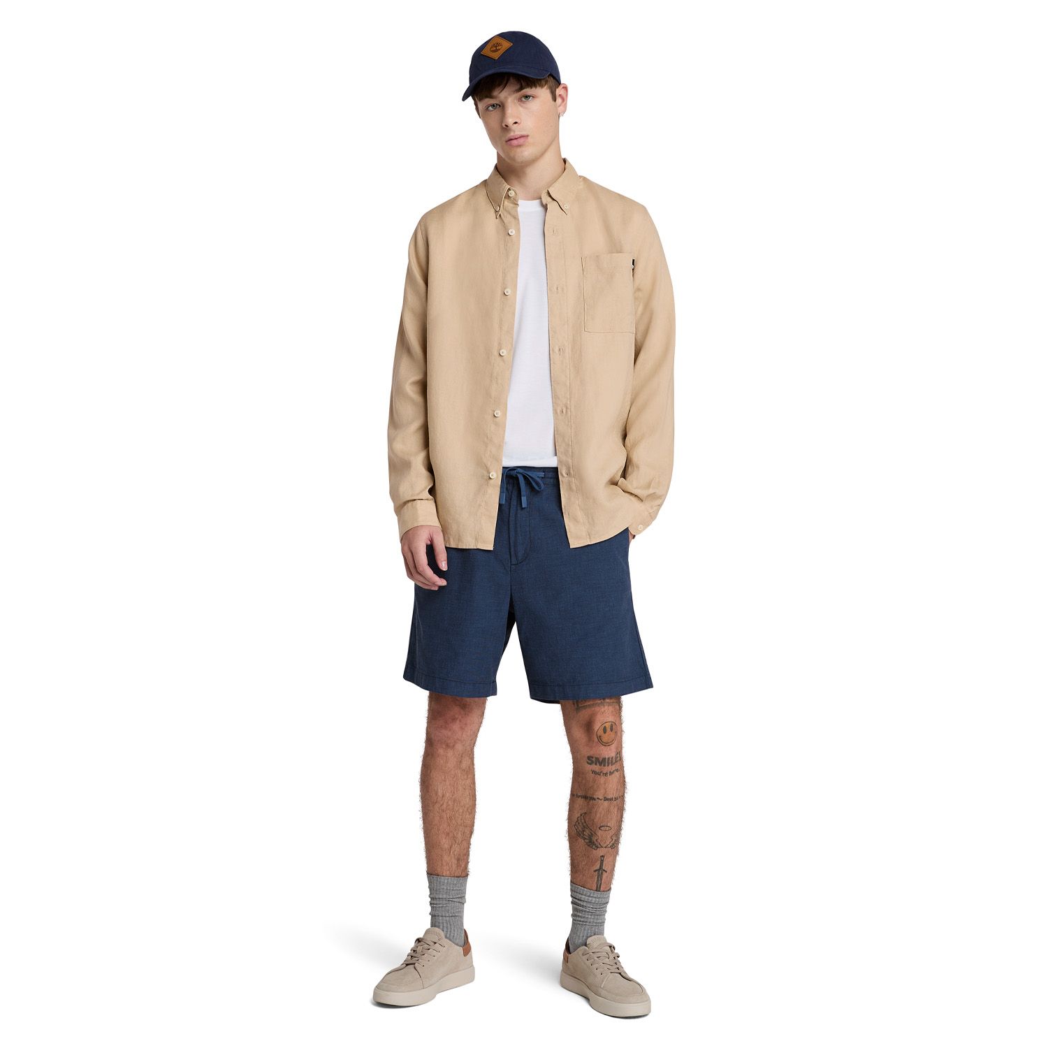 Timberland Katoen Linnen Short