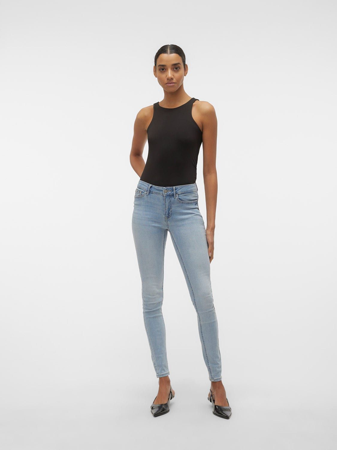Vero Moda Mid Rise Skinny Fit Jeans