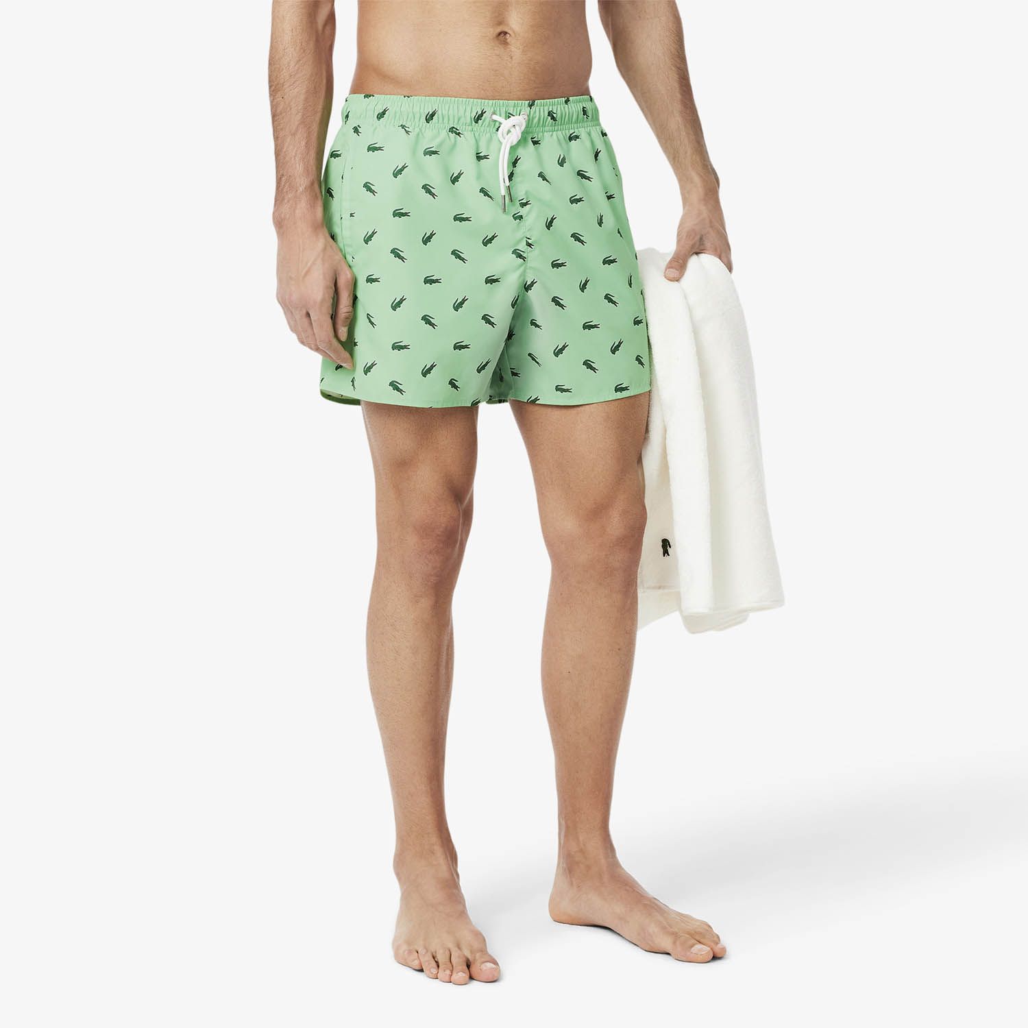 Lacoste Zwembroek Met Krokodillenprint