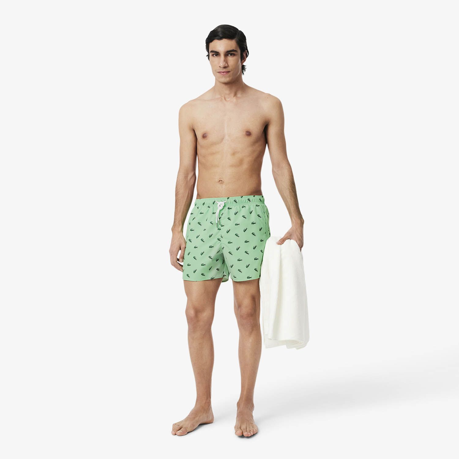 Lacoste Zwembroek Met Krokodillenprint