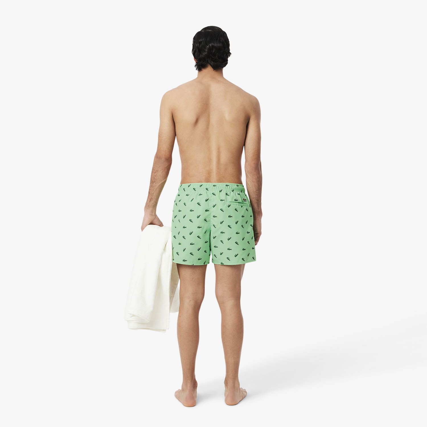 Lacoste Zwembroek Met Krokodillenprint