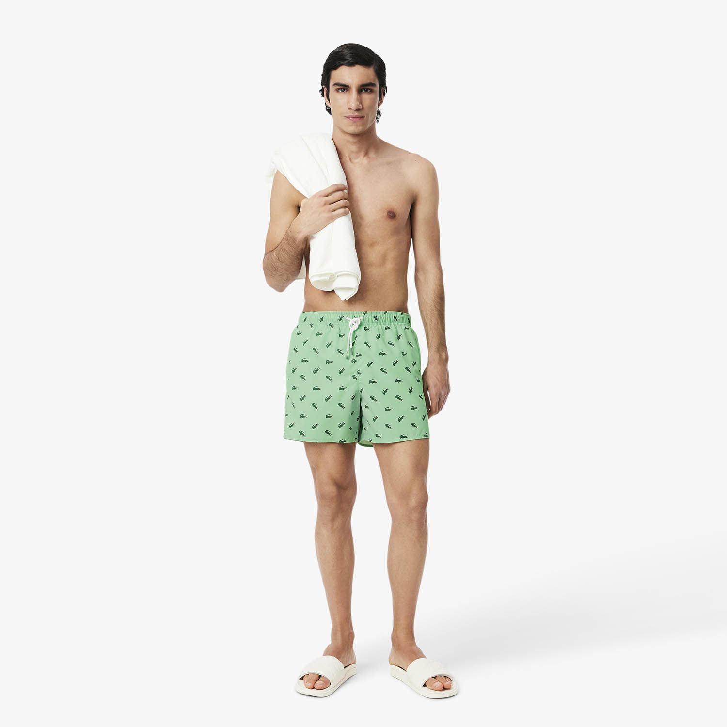 Lacoste Zwembroek Met Krokodillenprint