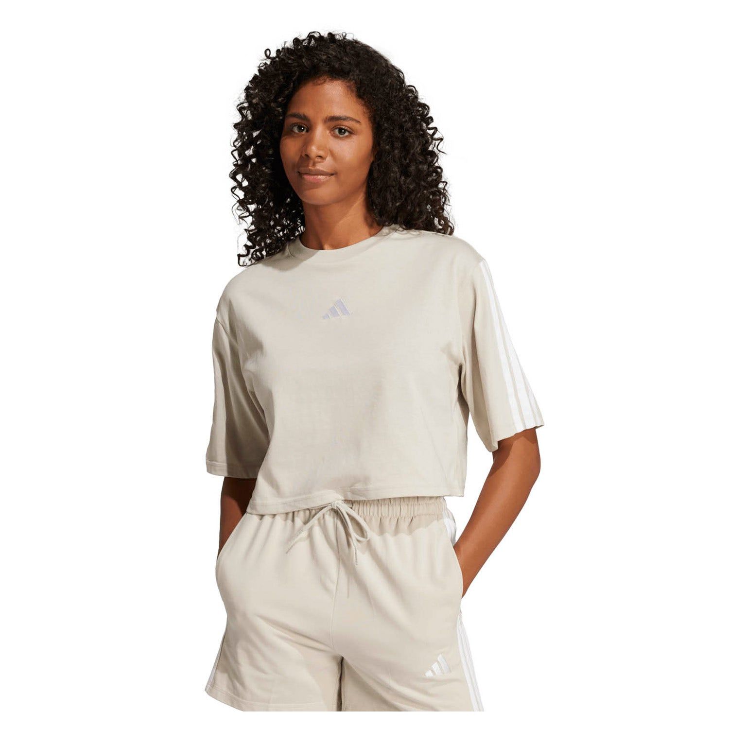 adidas Essentials 3-Stripes Cotton Loose T-shirt Dames