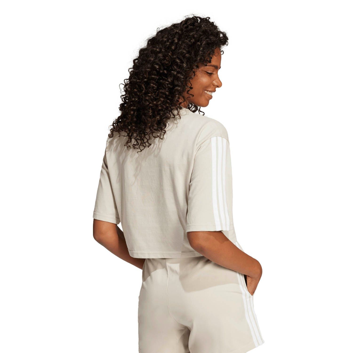 adidas Essentials 3-Stripes Cotton Loose T-shirt Dames