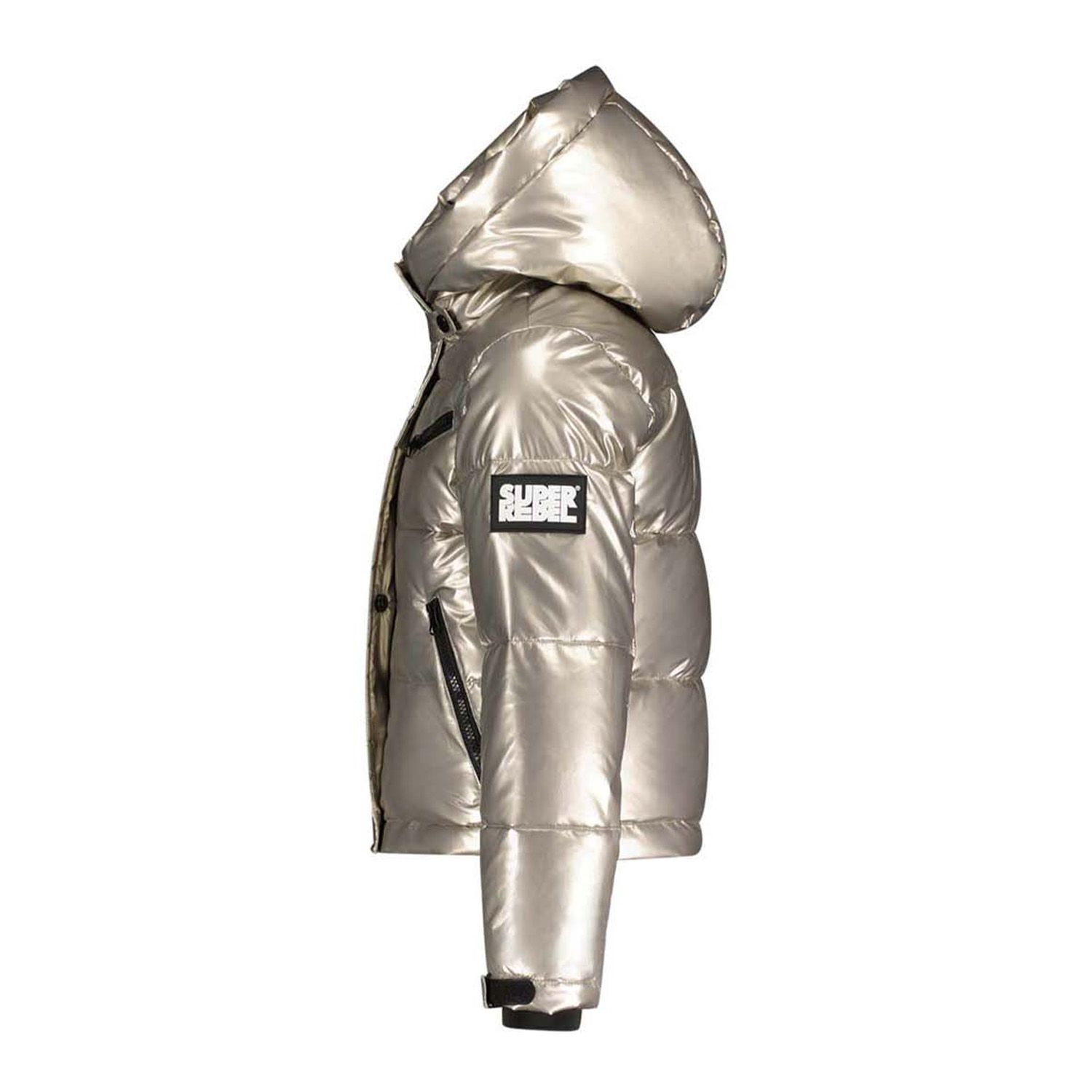 Super Rebel Spicy Metallic Hooded Ski Jacket Meiden