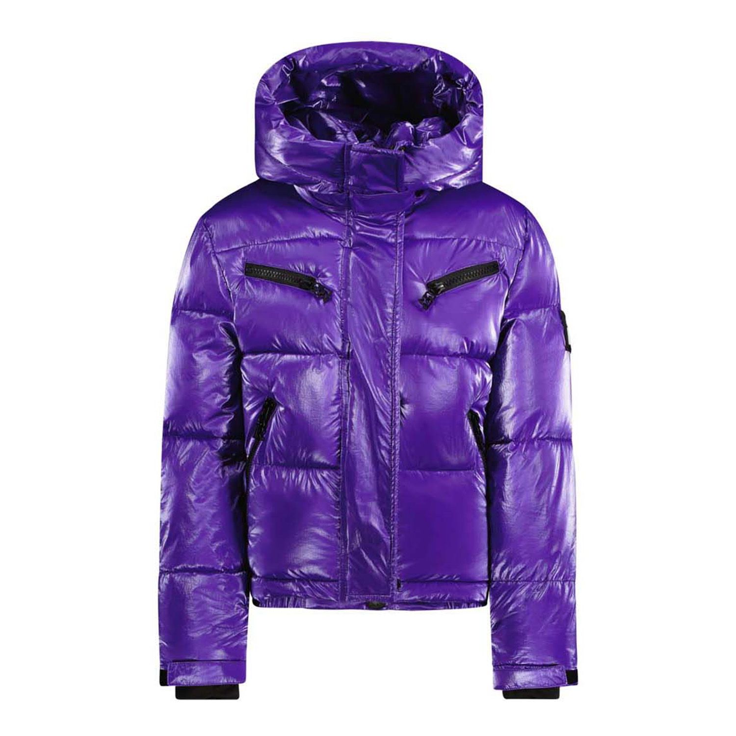 Super Rebel Spicy Metallic Hooded Ski Jacket Meiden
