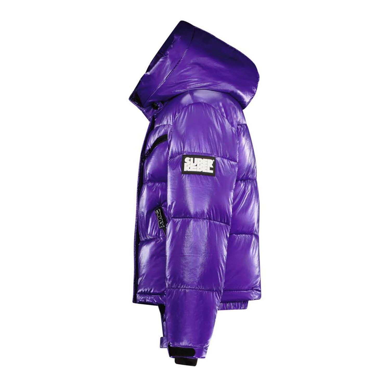 Super Rebel Spicy Metallic Hooded Ski Jacket Meiden