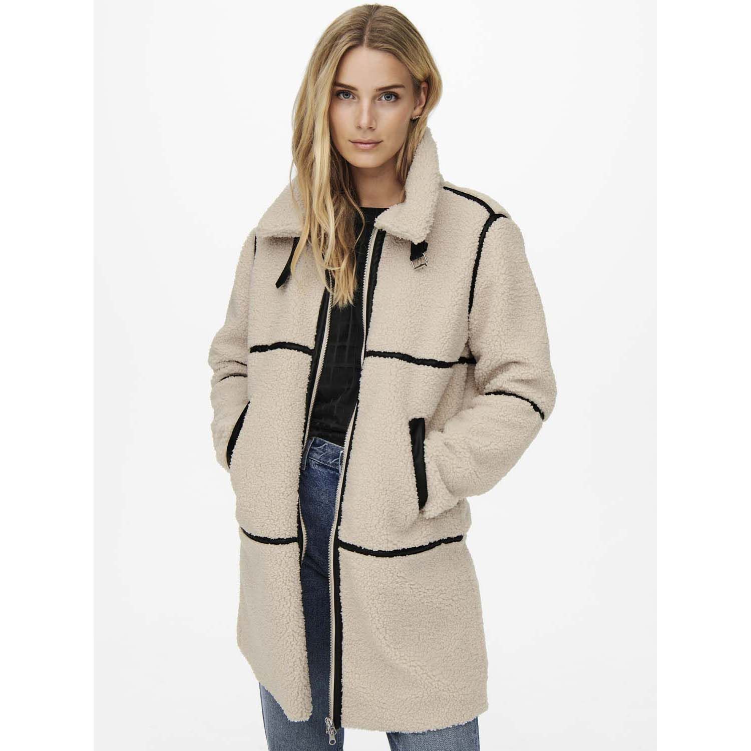 Jacqueline De Yong Frosty Life Teddy Long Jacket