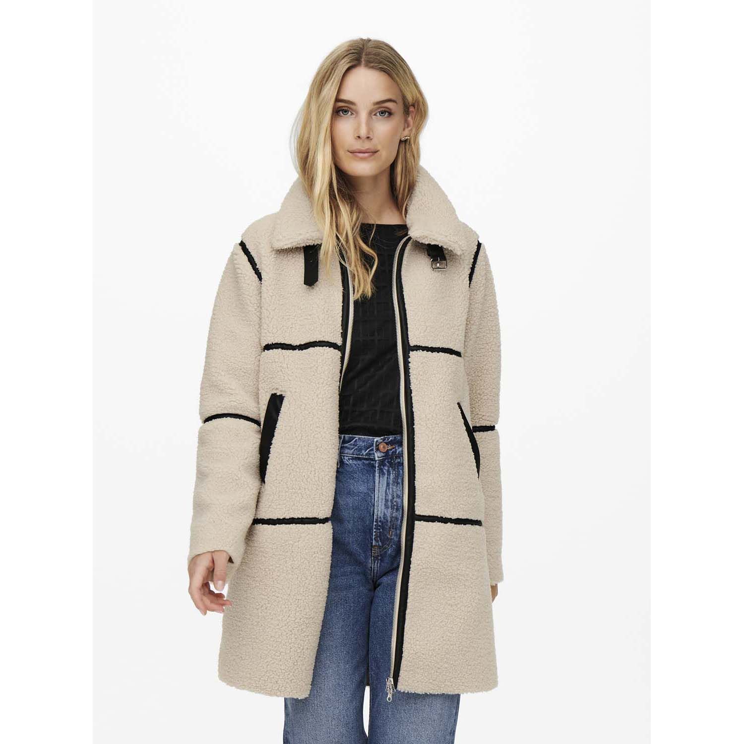 Jacqueline De Yong Frosty Life Teddy Long Jacket