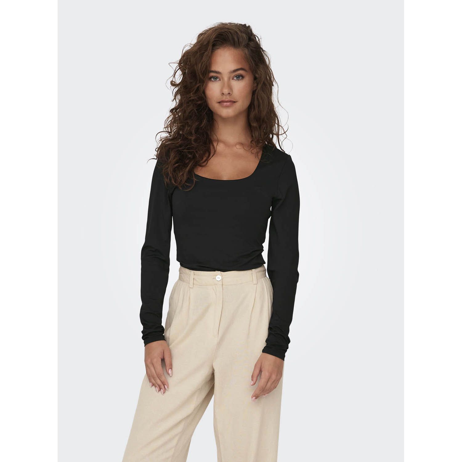 ONLY Lea Deep Neck Top