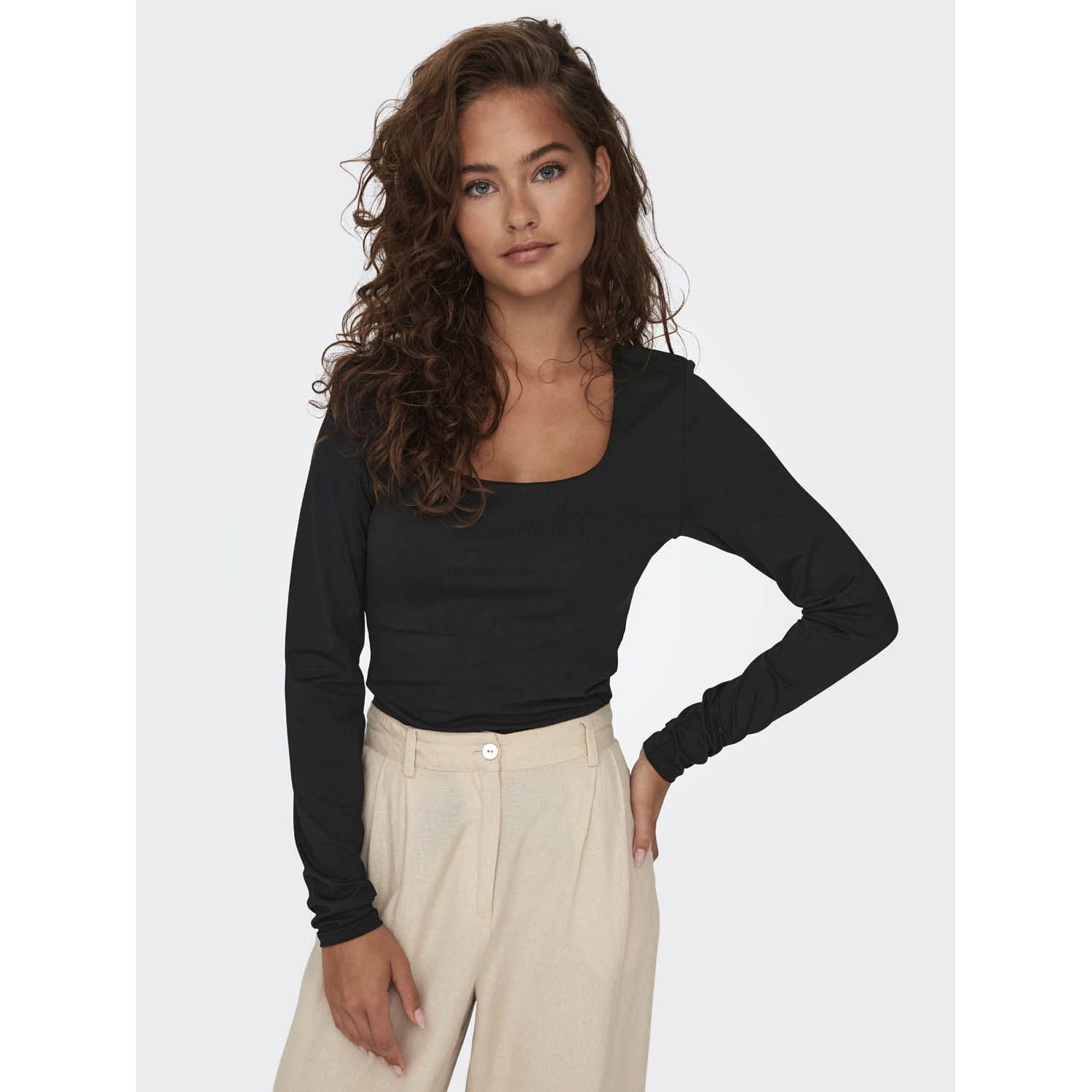 ONLY Lea Deep Neck Top
