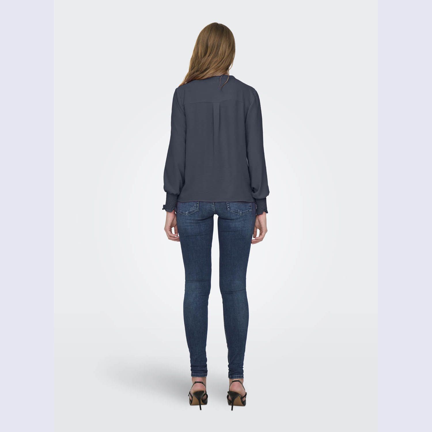 ONLY Mette V-Neck Smock Top 