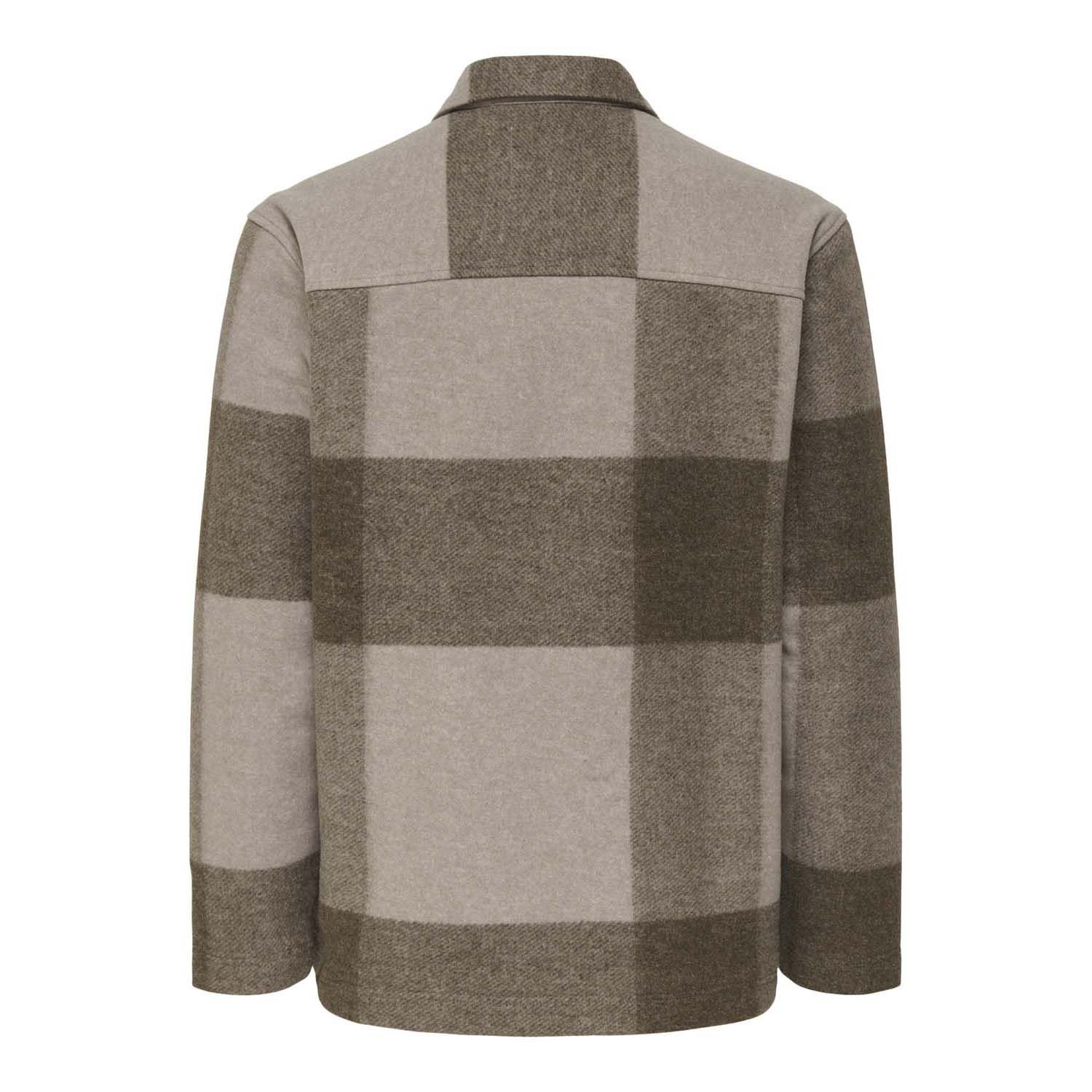 ONLY & Sons Wake Checked Zip Overshirt