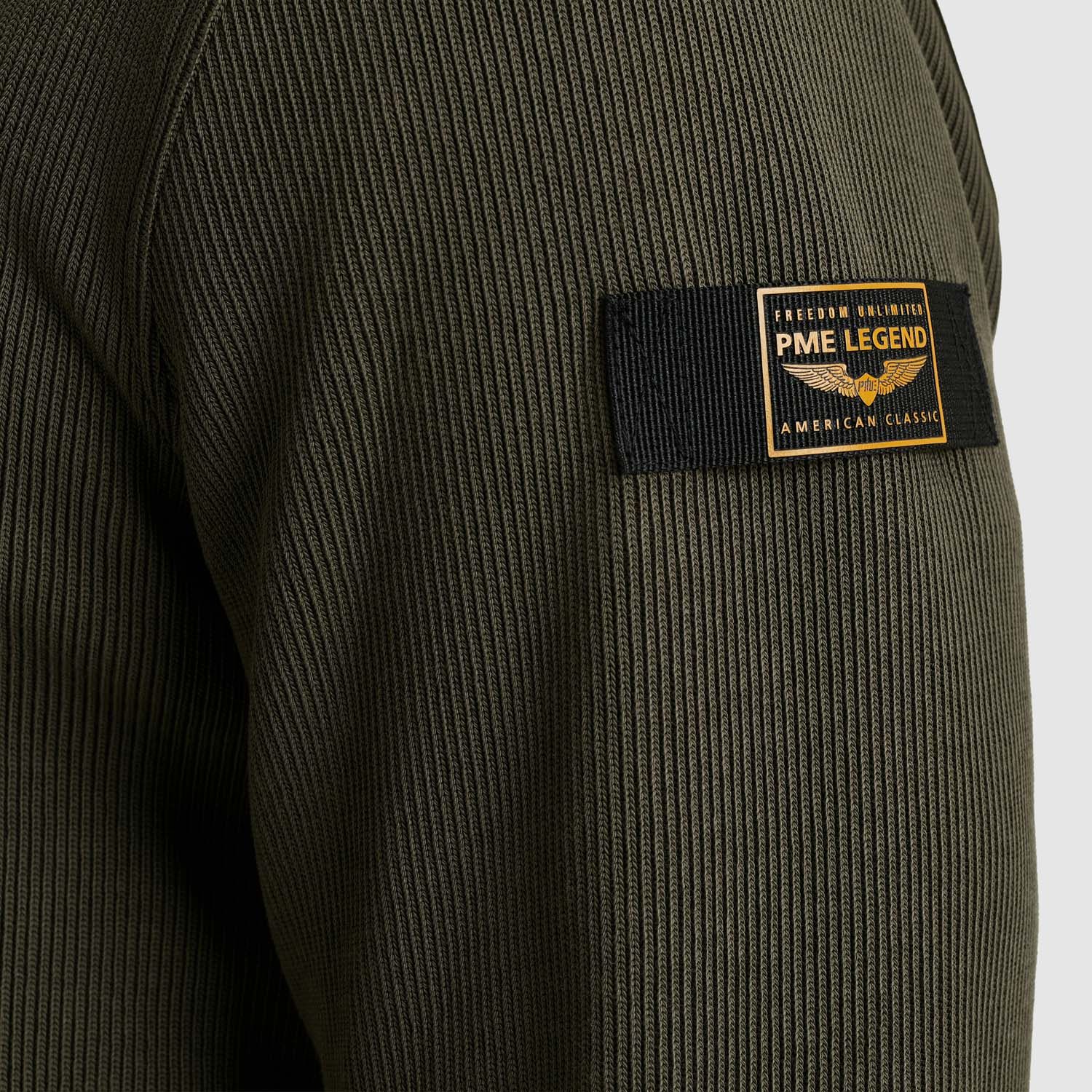 PME Legend Half Zip Knit Look Sweater