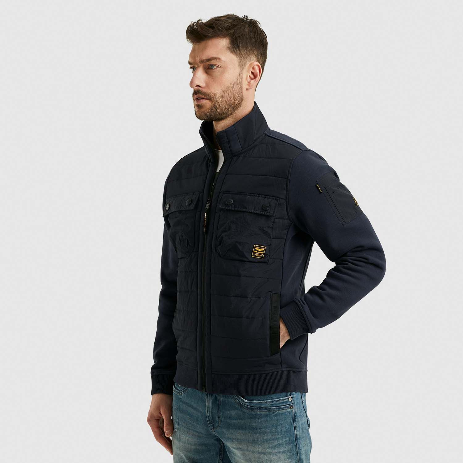 PME Legend Zip Jacket Sweat Mixed Padded