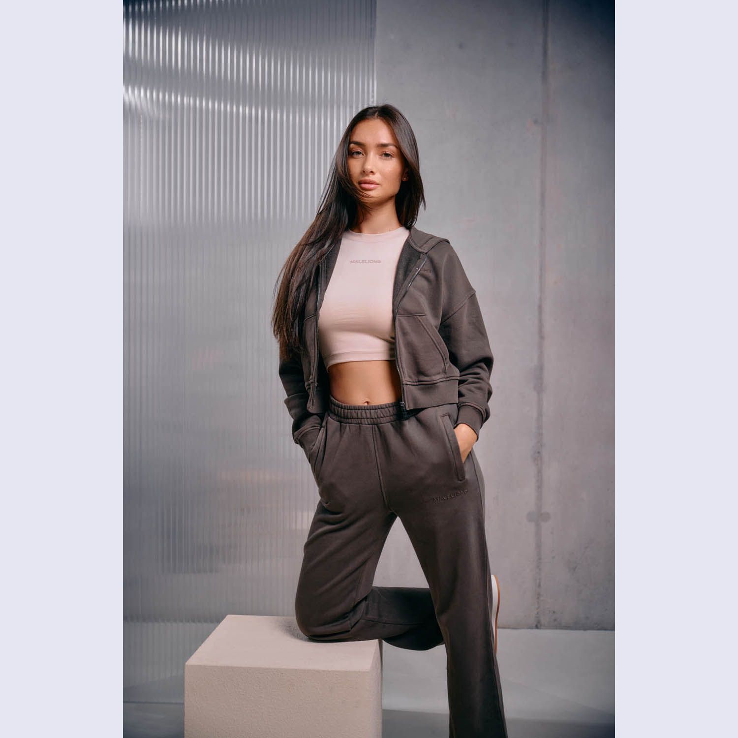 Malelions Cropped Zip Hoodie