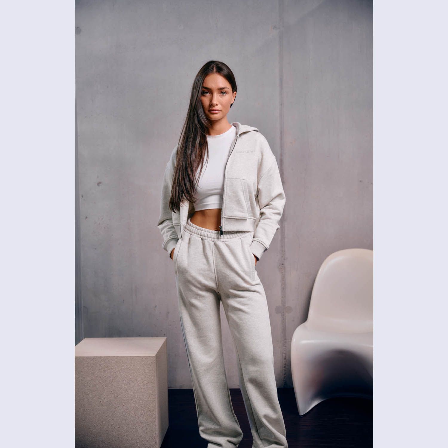 Malelions Cropped Zip Hoodie