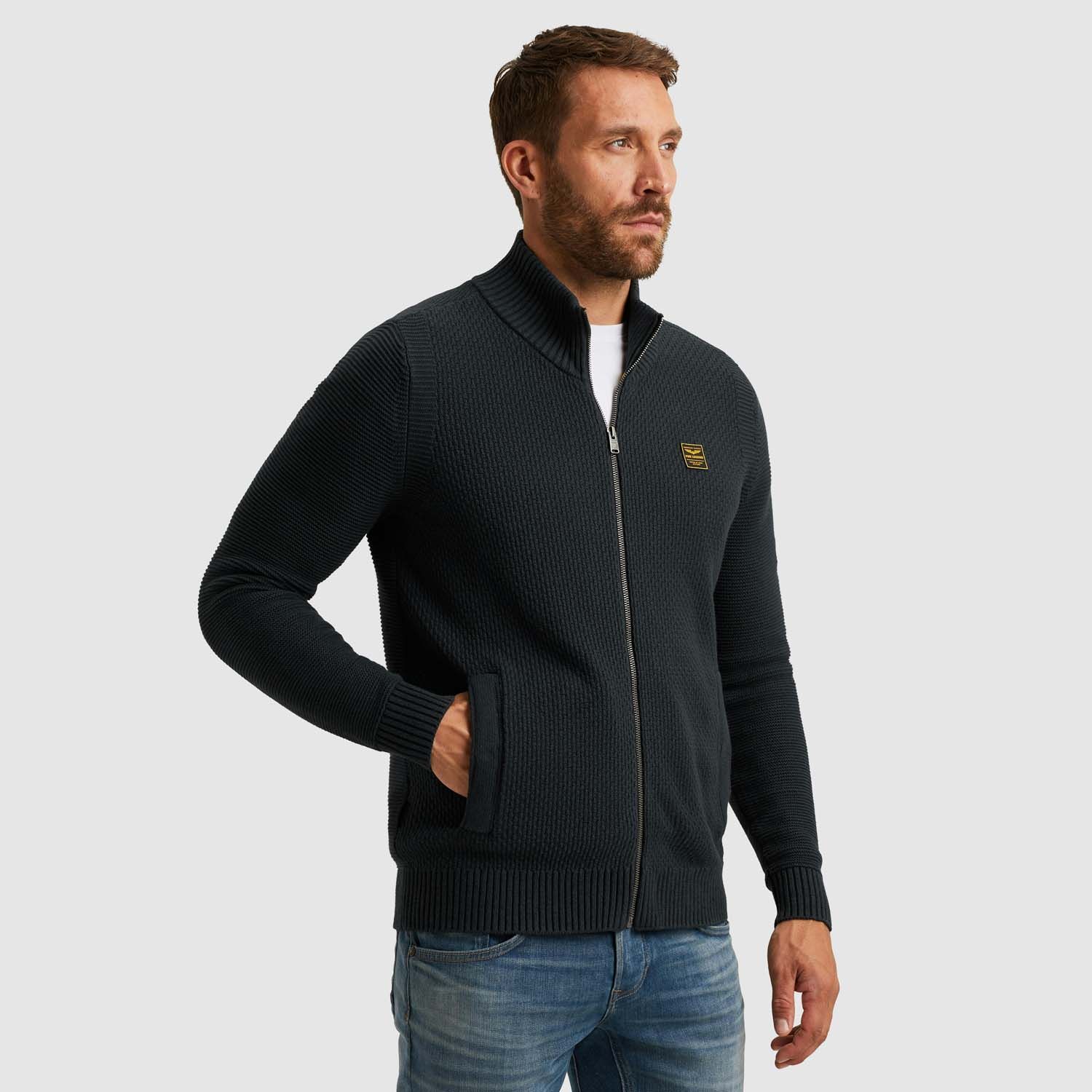 PME Legend Zip Jacket Cotton Structure Knit