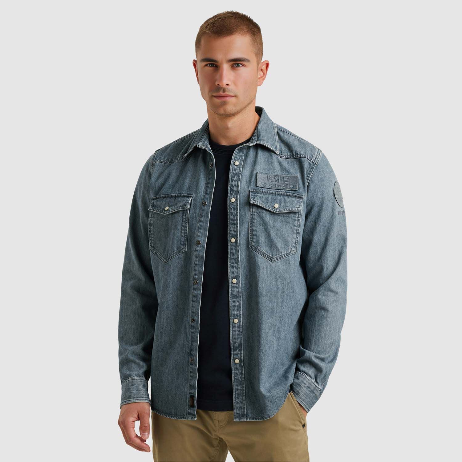 PME Legend Long Sleeve Shirt Indigo Denim