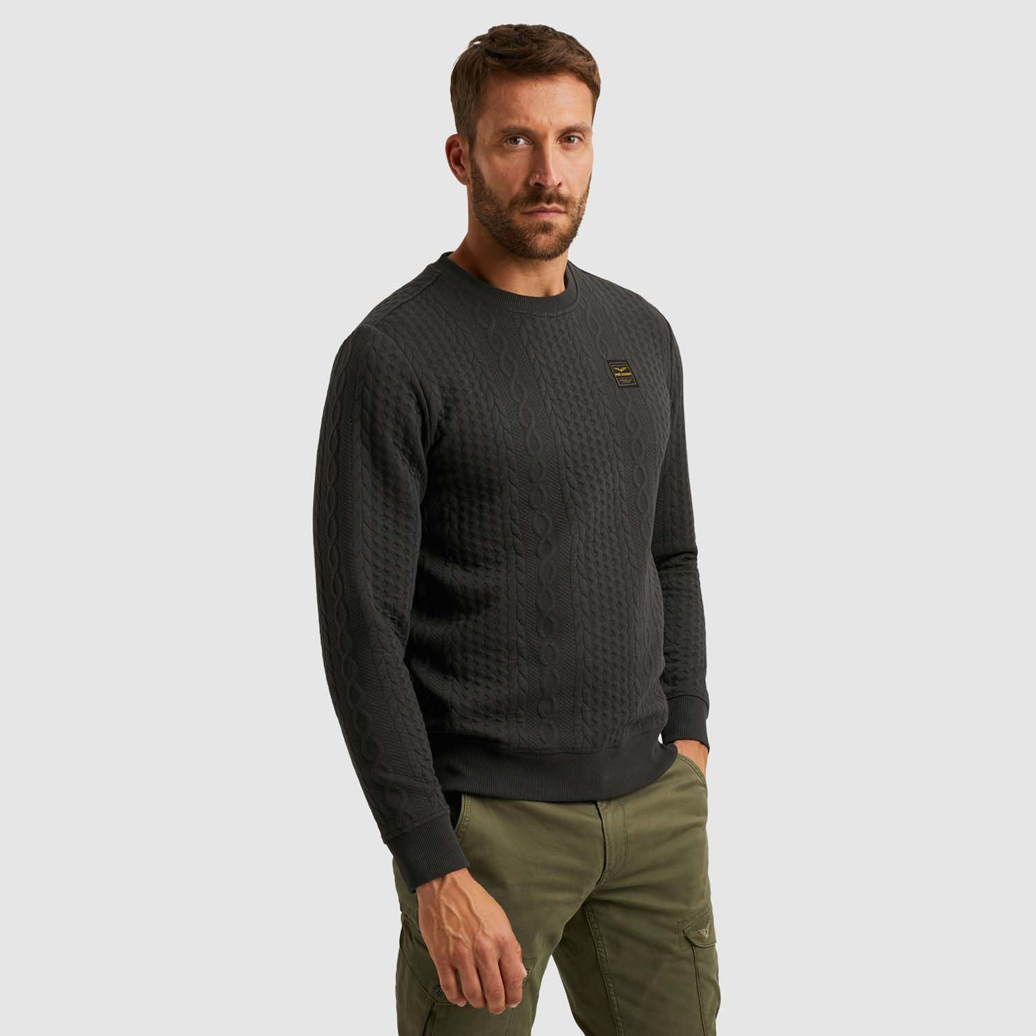 PME Legend Crewneck Cable Jacquard