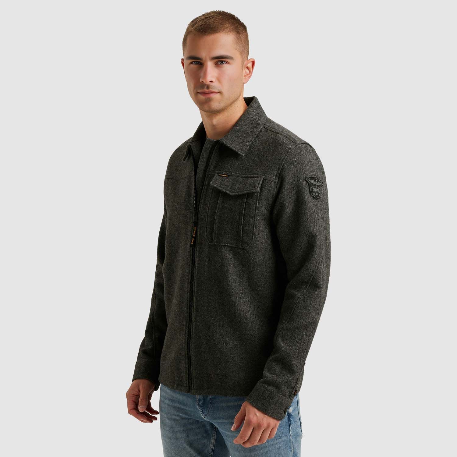 PME Legend Long Sleeve Shirt Woolblend Herrin