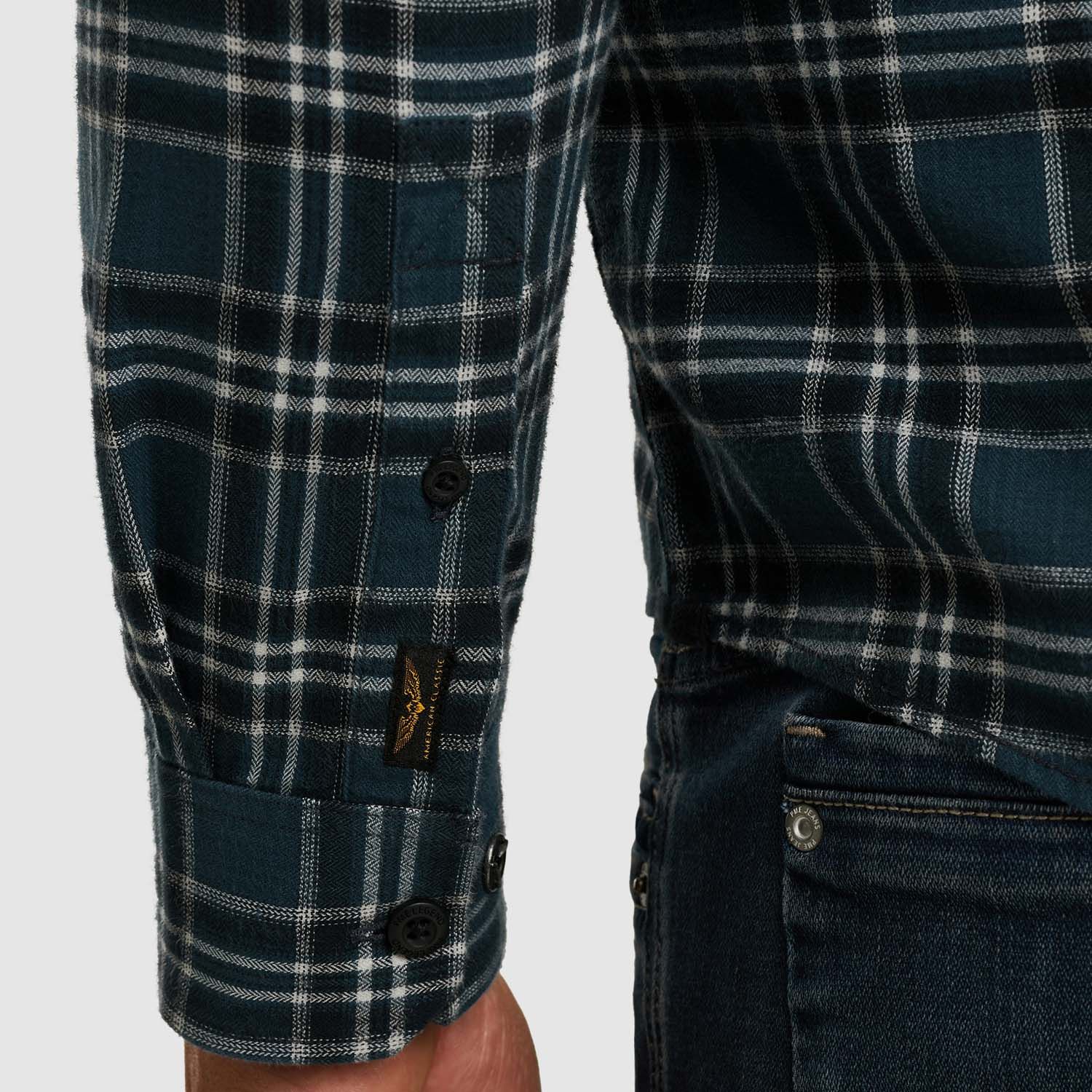 PME Legend Long Sleeve Shirt Herringbone Yarn 