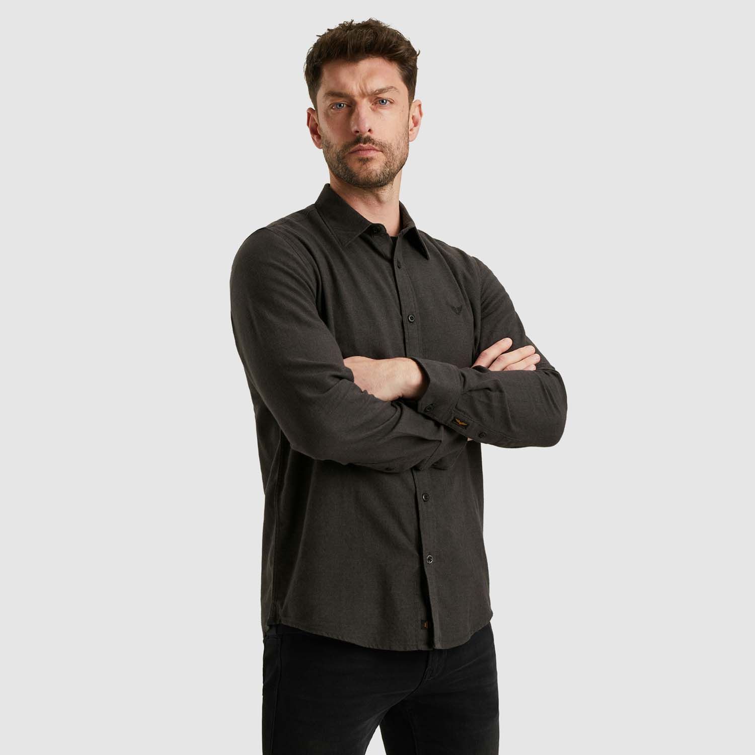PME Legend Long Sleeve Shirt Yarn Dyed Grindle