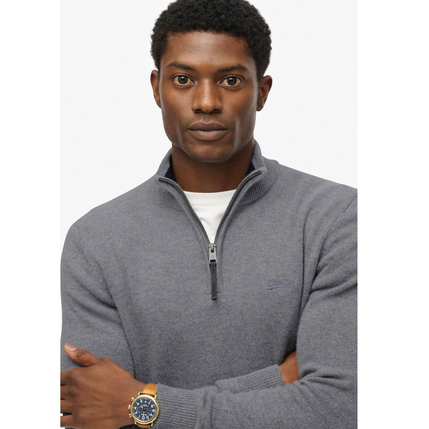 Superdry Wool Blend Half Zip Jumper