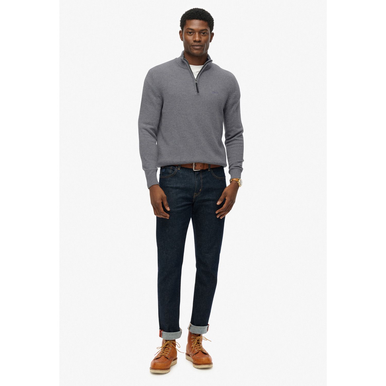 Superdry Wool Blend Half Zip Jumper