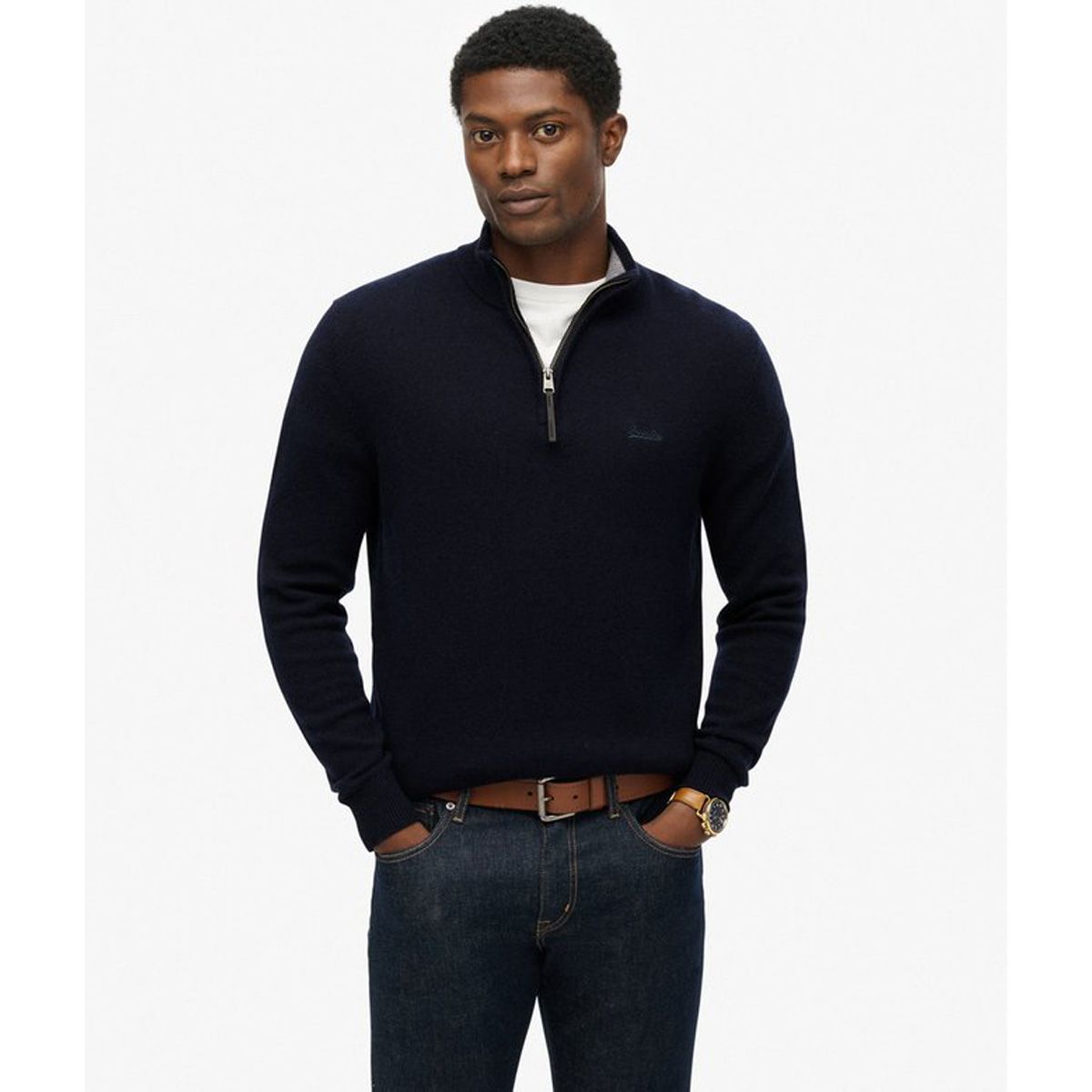 Superdry Wool Blend Half Zip Jumper