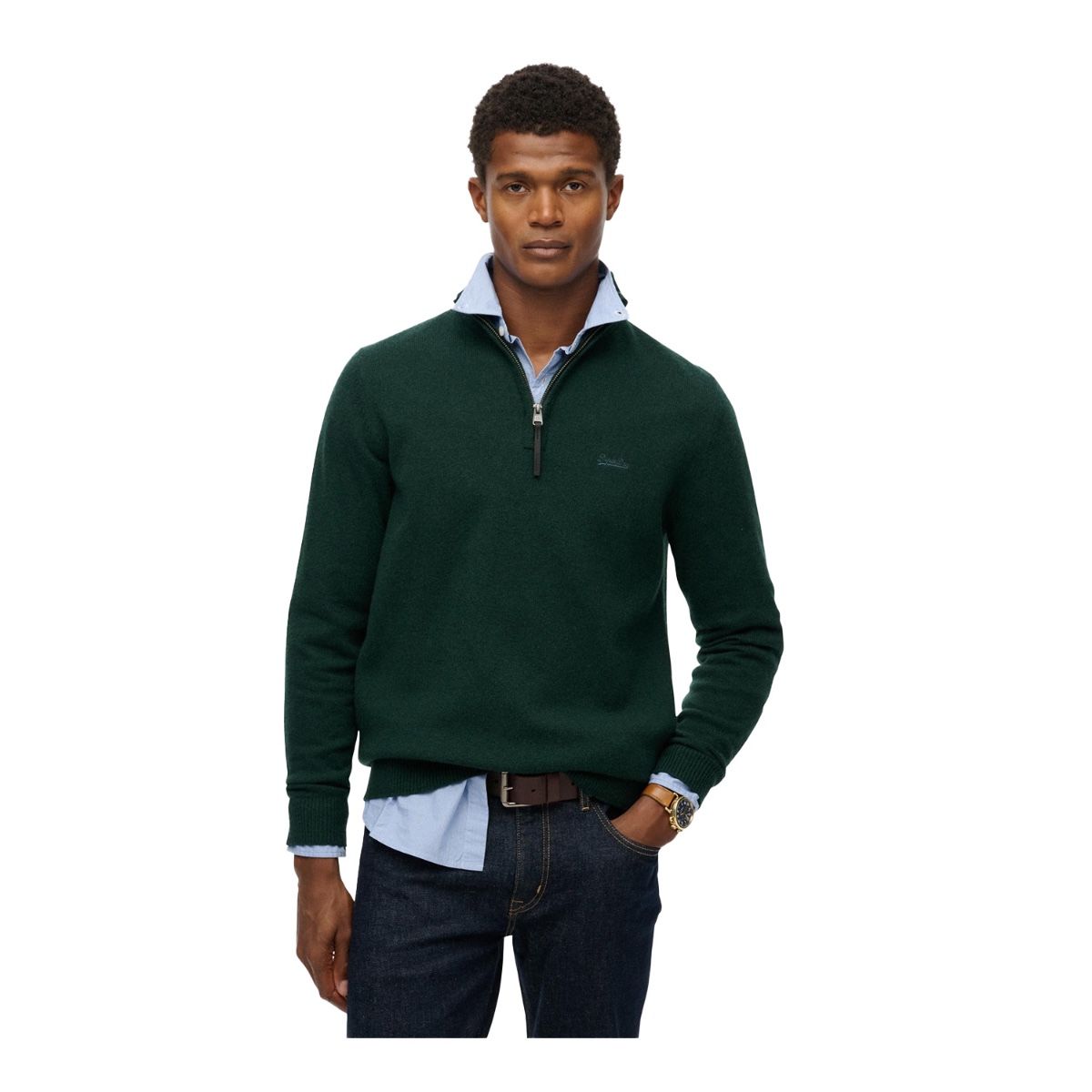 Superdry Wool Blend Half Zip Jumper