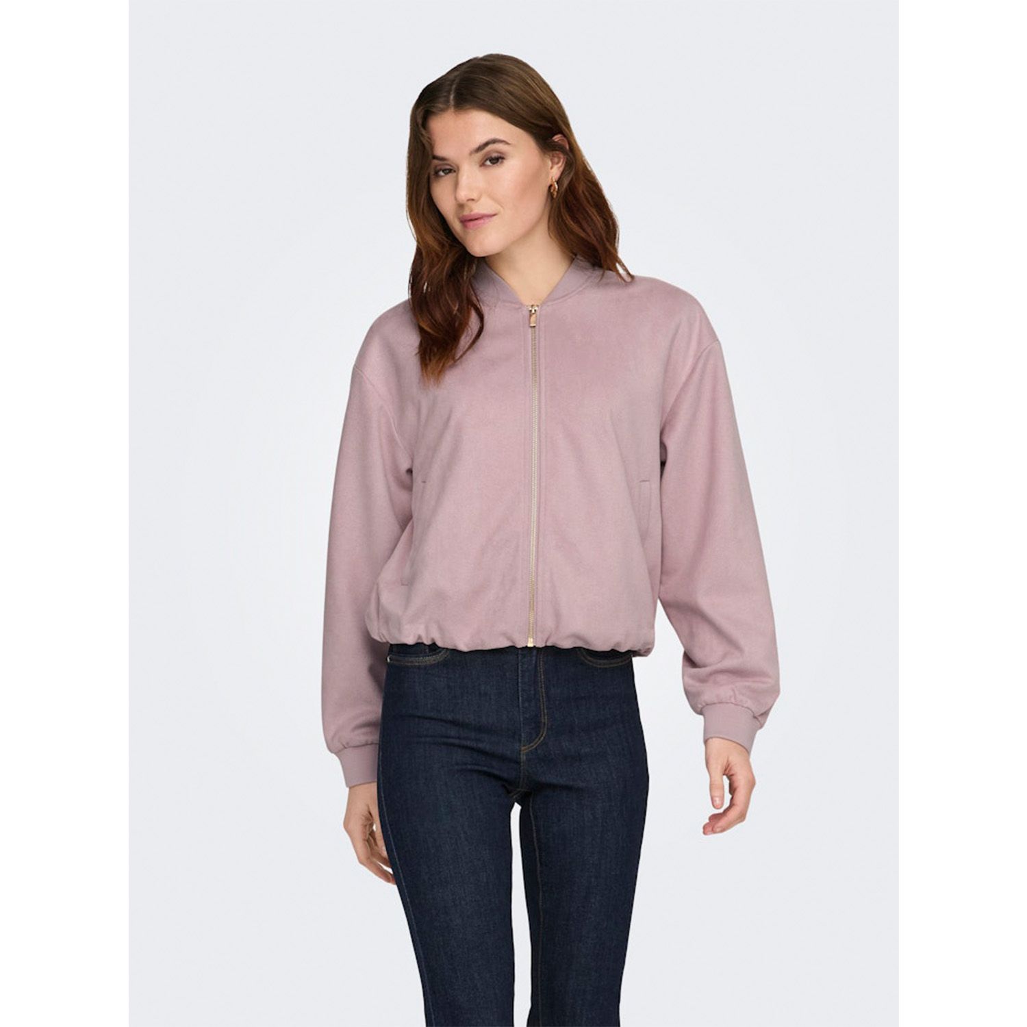 ONLY Mavi Life Long Sleeve Faux Suede Bomber