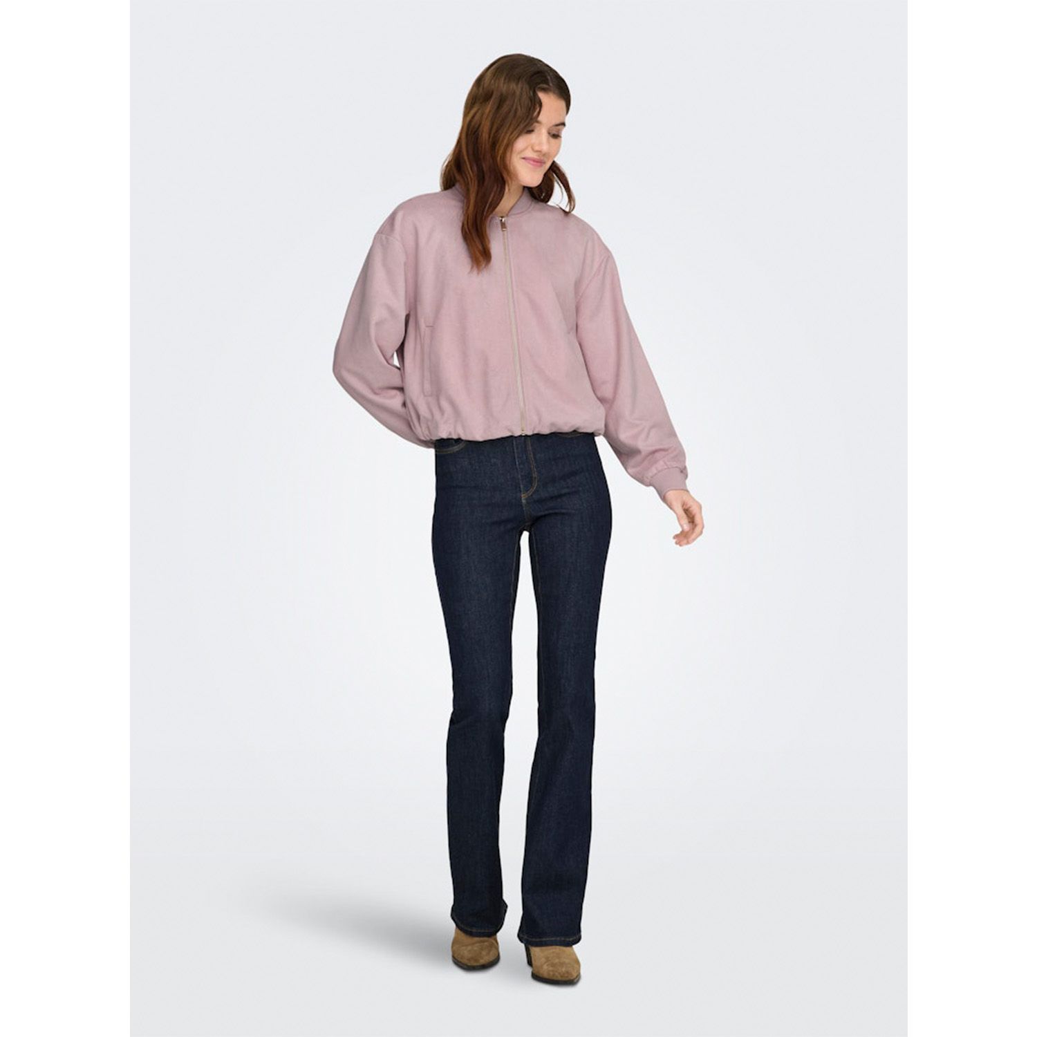 ONLY Mavi Life Long Sleeve Faux Suede Bomber