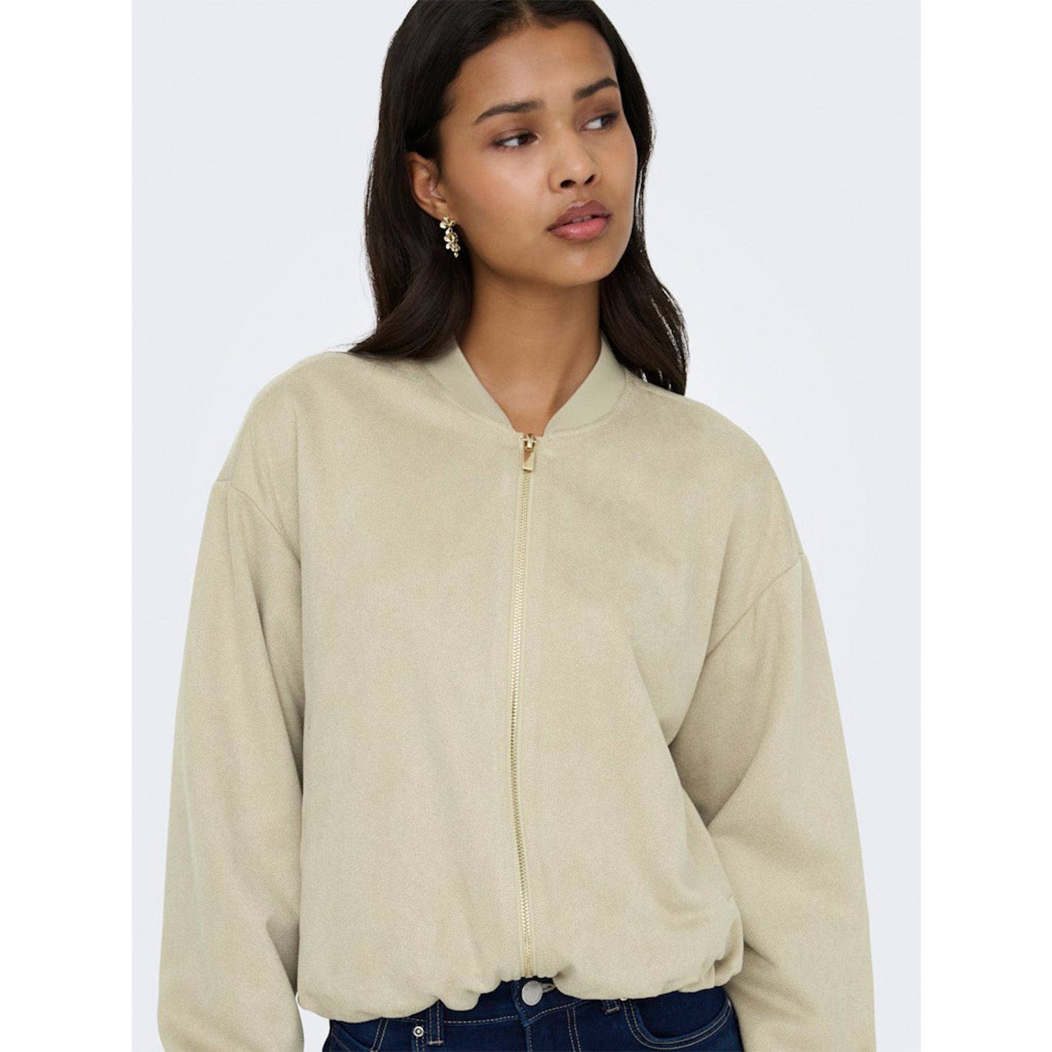 ONLY Mavi Life Long Sleeve Faux Suede Bomber