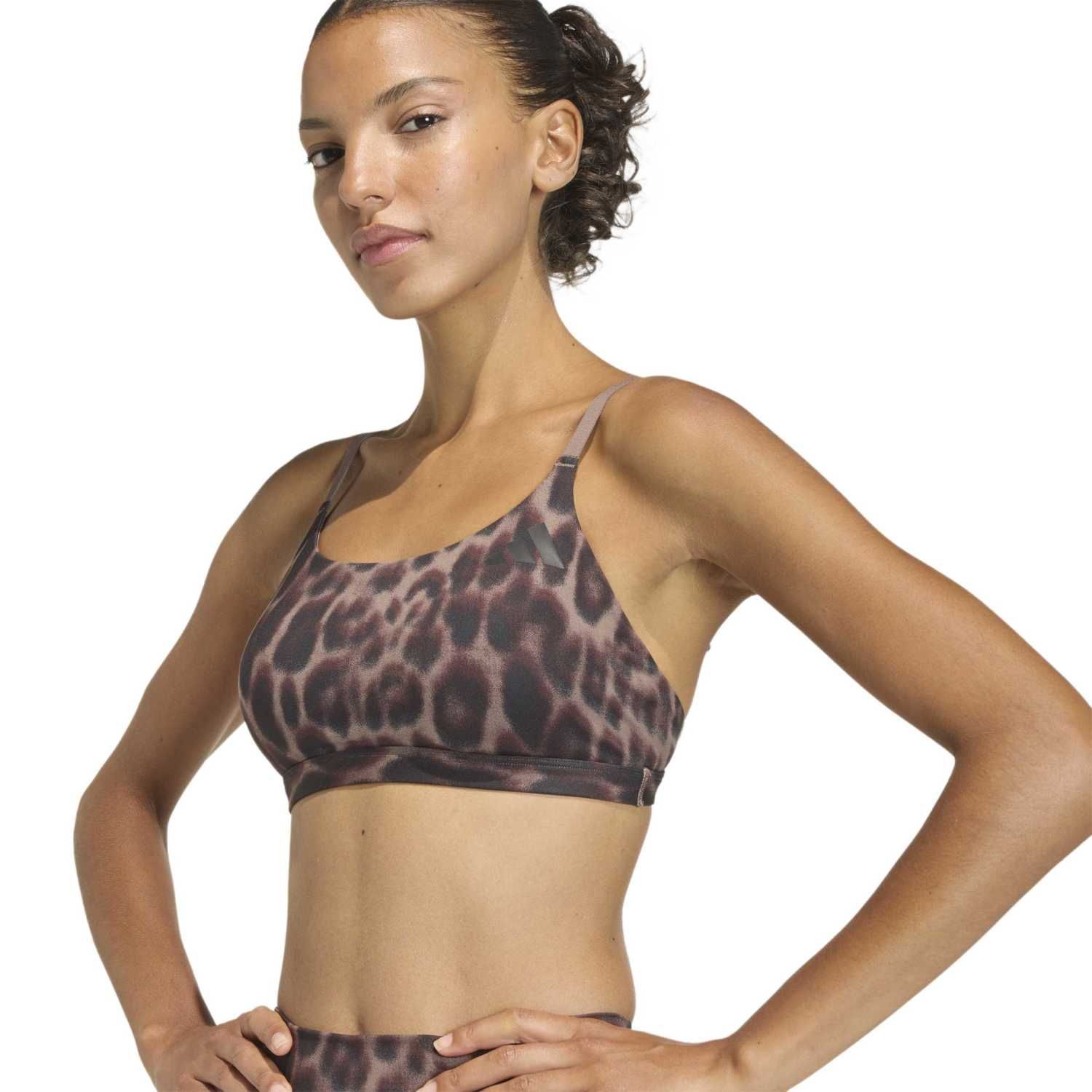 adidas Optima Essentials Workout Leopard Light Support Bra