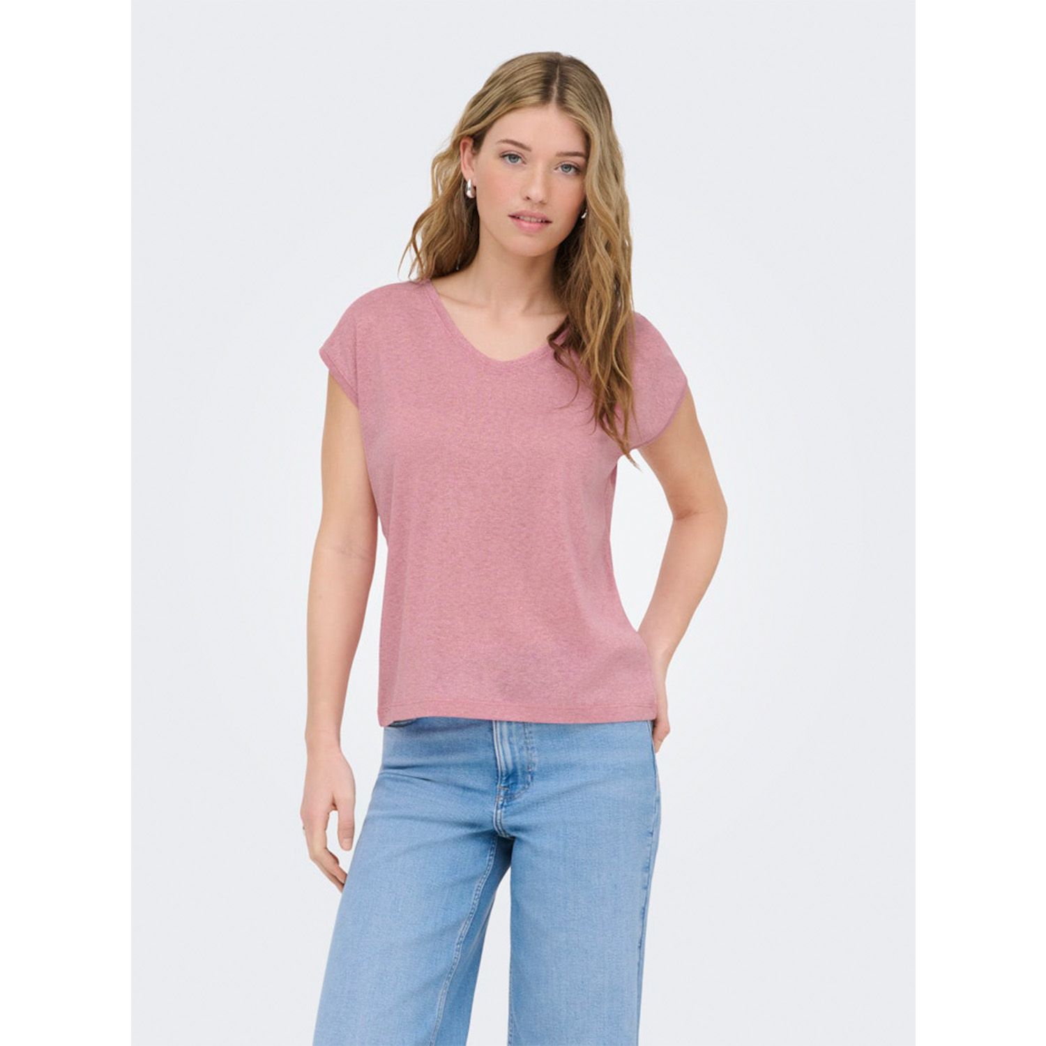 ONLY Silvery Lurex Top