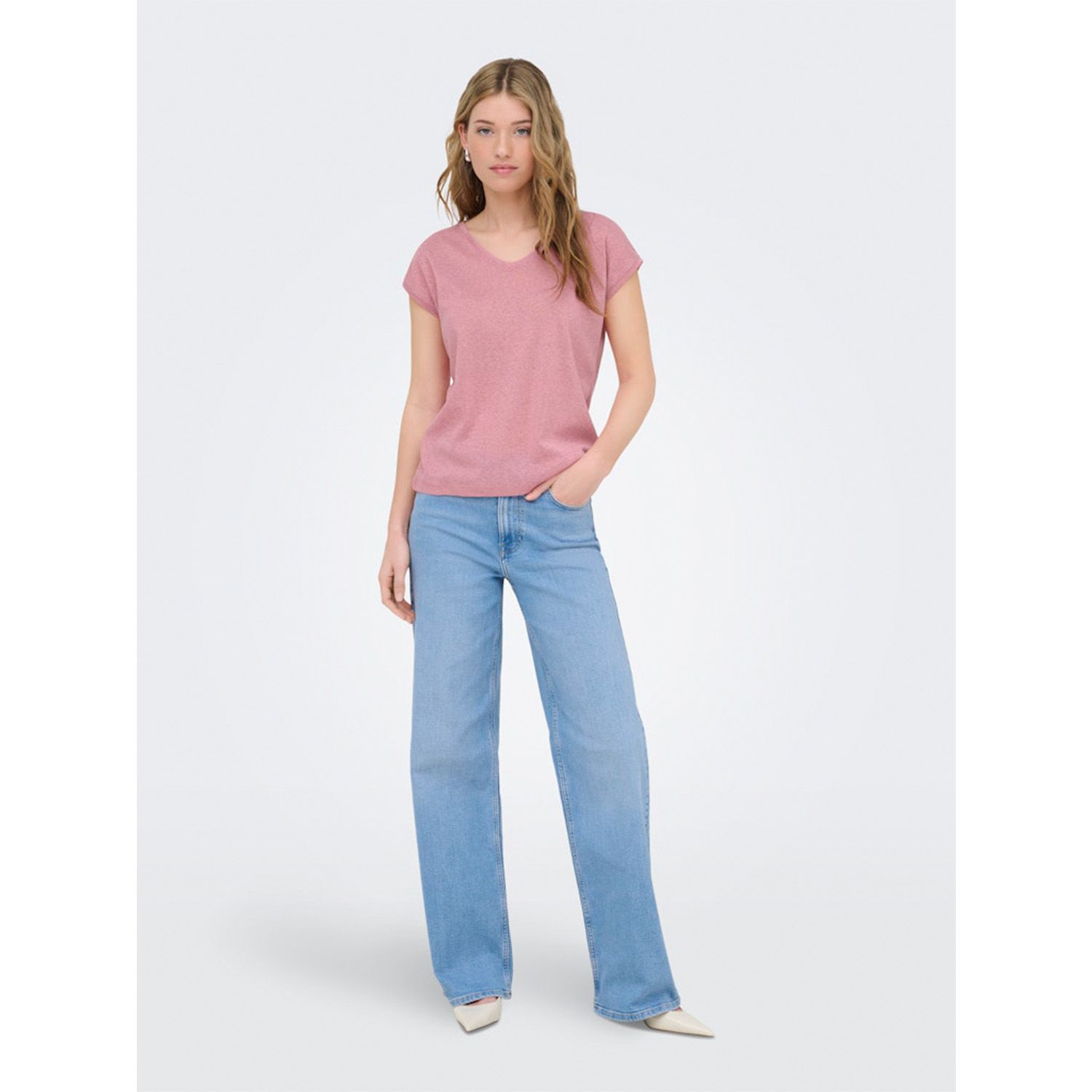 ONLY Silvery Lurex Top