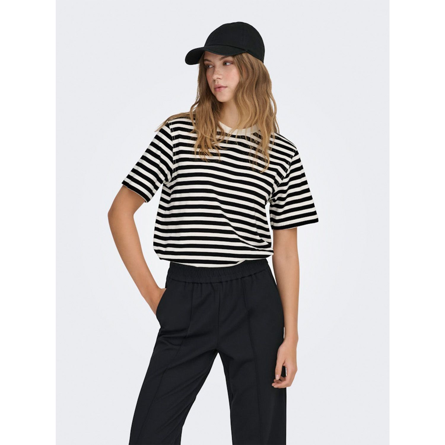 ONLY Livina Short Sleeve Stripe T-Shirt