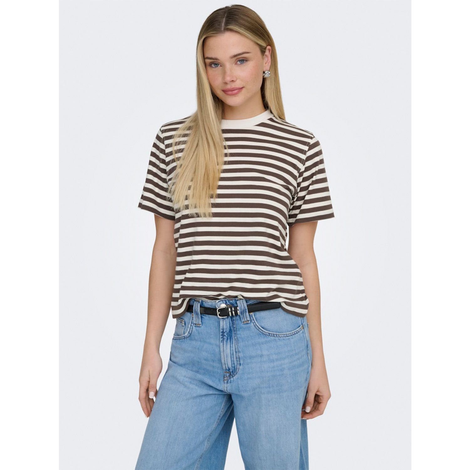 ONLY Livina Short Sleeve Stripe T-Shirt