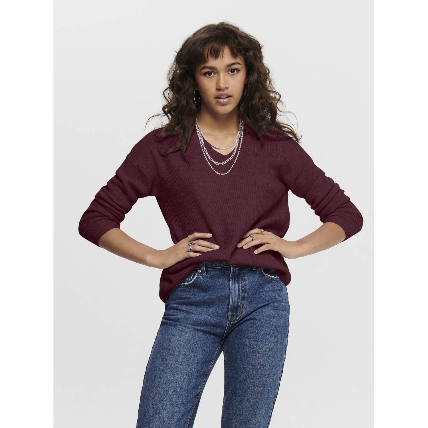 ONLY Camilla V-Neck Pullover Knit