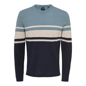 ONLY & Sons Niguel Reg 12 Block Crew Knit