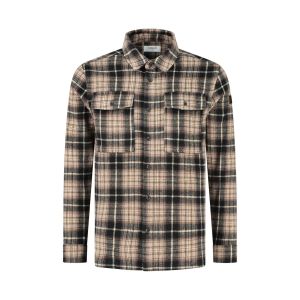 Purewhite Wool Look Check Overshirt
