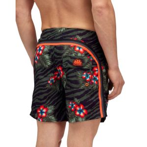 Sundek Printed Elastic Waist Medium Swimshorts 
