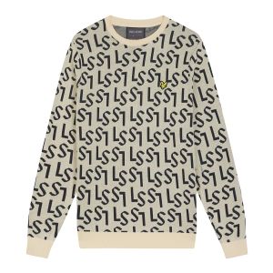 Lyle & Scott Golf Monogram Knitted Crew Neck