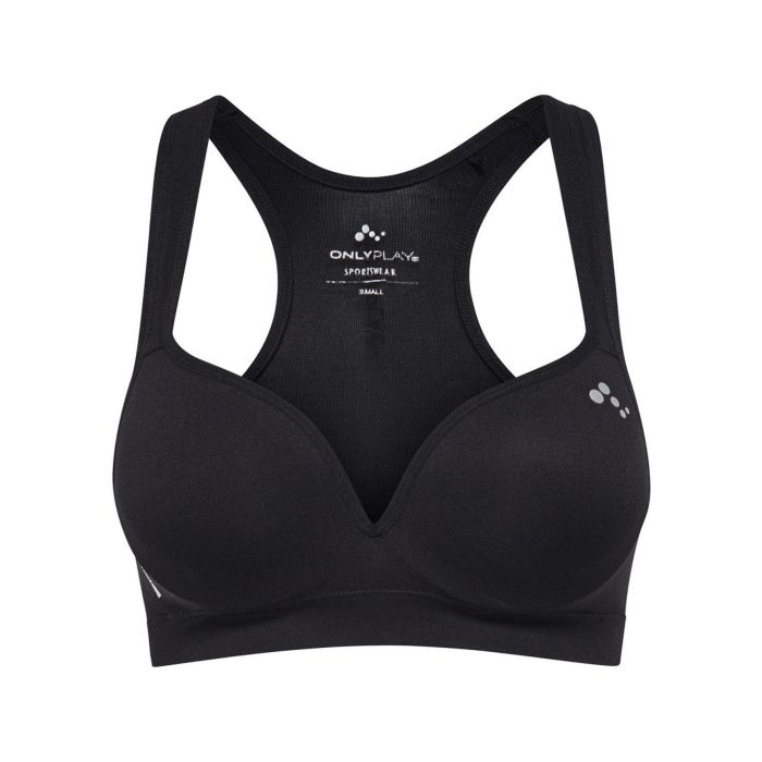 adidas Sportbeha Techfit PowerReact - Zwart/Wit Dames