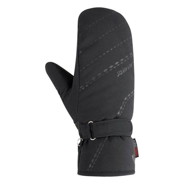 Ziener MANU Snowboard-handschoenen voor kinderen, wintersport, waterdicht, ademend, beschermer, zwart, S